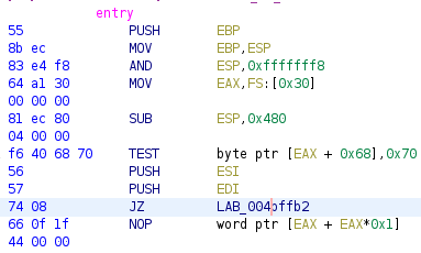 Vérification de l’Anti-Debug