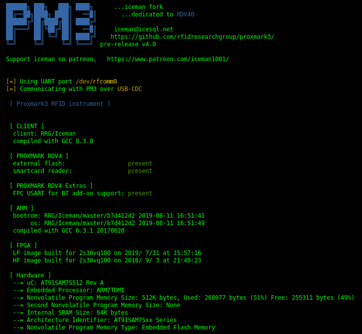 Build your Proxmark 3 framework with Bluetooth enabled